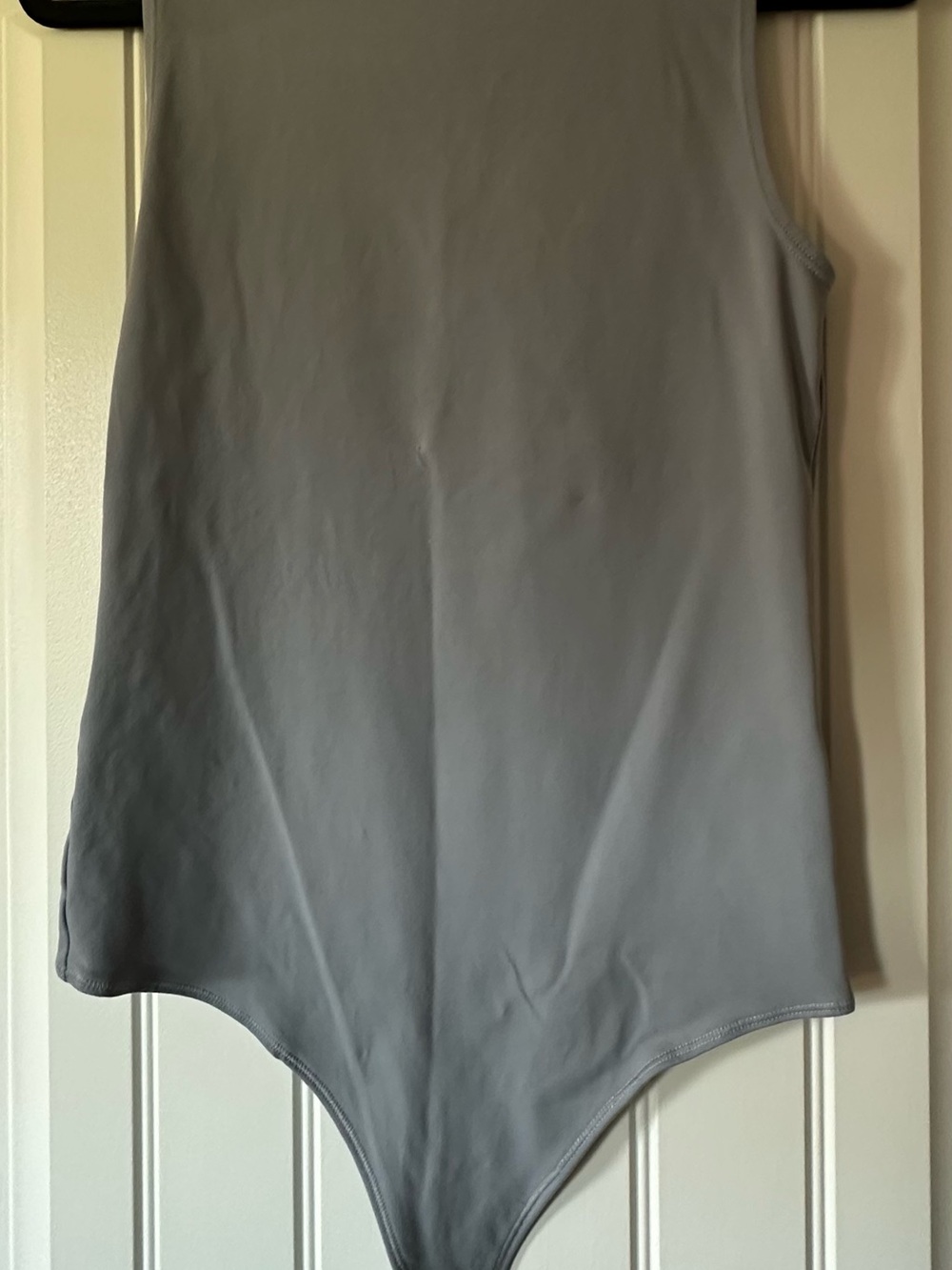 Abercrombie & Fitch Gray Scoop Neck Sleeveless Bodysuit